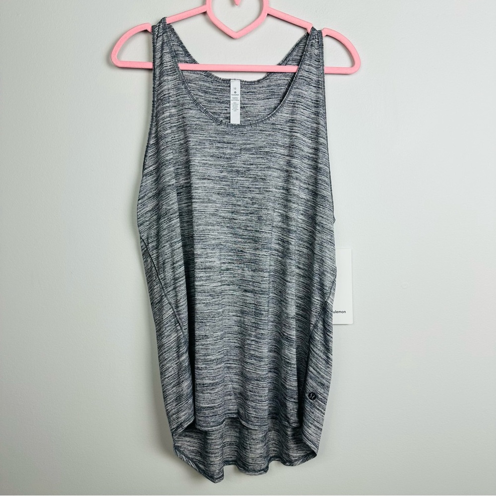 Lululemon Athletica NWT Essential Tank Pleated Heathered Gray Tank Top Size 10